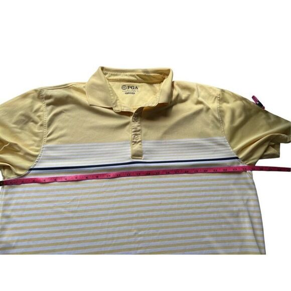 Mens PGA Golf Polo Shirt Greystone Logo Authentic Size XL Performance Yellow - Picture 5 of 9